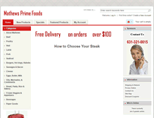 Tablet Screenshot of mathewsfoods.com